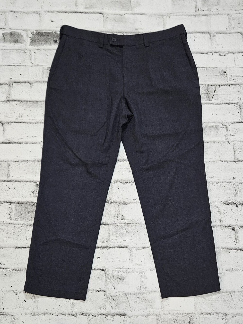 Haggar Charcoal Dress Pants Mens 38x30 Stretch Business Casual Trousers